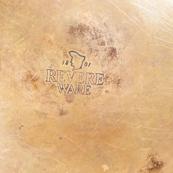 Revere Ware 6 Qt (8qt?) Stock Pot + Lid, 1801 Copper Bottom on Stainless vintage - Picture 5 of 13